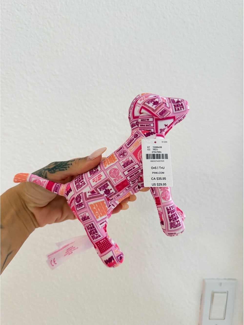 Victoria's Secret Pink Plush Dog Toy 2026